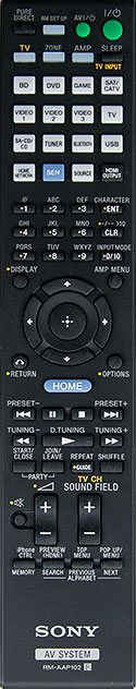 Sony STR-DN1040 Remote