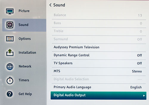 Digital Audio Output