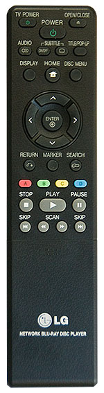 LG BD370 Remote