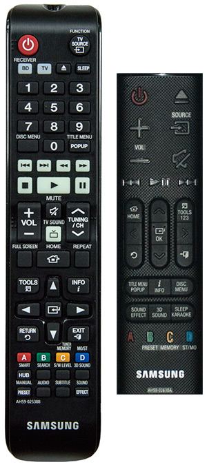 Samsung HT-F9730W and H7730 Remotes