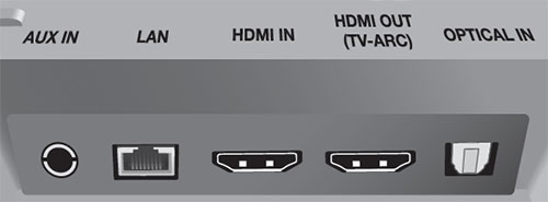 Samsung HW-J8500 Sound Bar rear panel