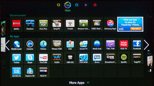 Samsung PN60F8500 Apps Page