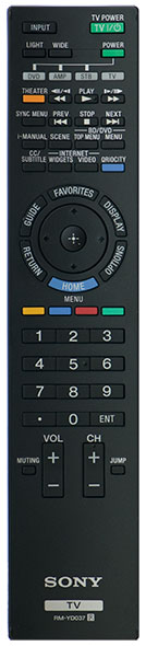 Sony BRAVIA KDL-40NX700 Remote